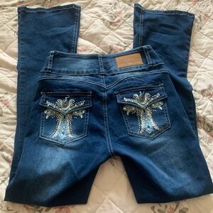 Embellished Blue Jeans